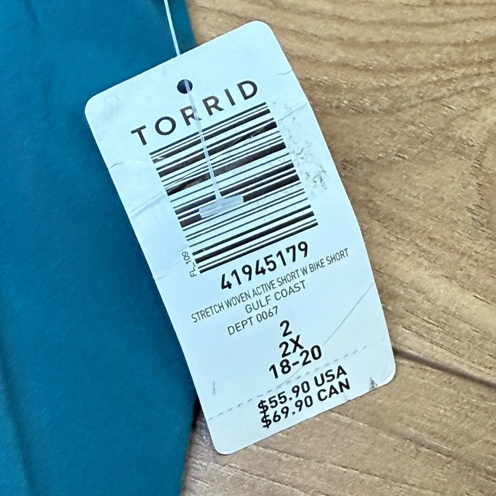 Torrid Teal Women's Athletic Shorts - Picture 5 of 6